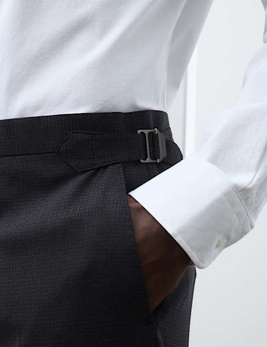 Pantalones de traje de corte sastre con lana