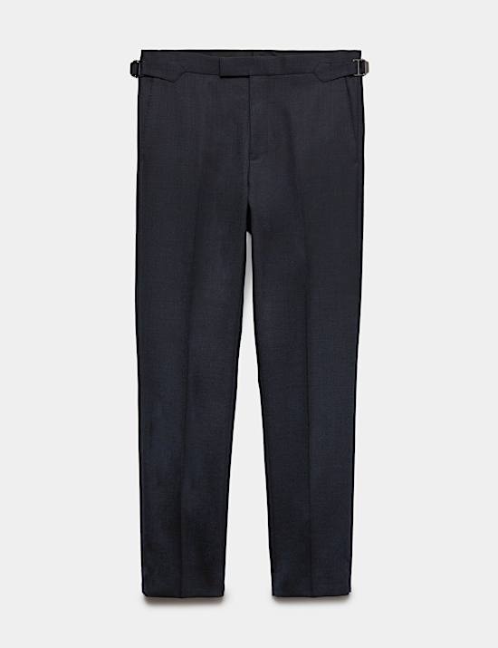 Pantalones de traje de corte sastre con lana