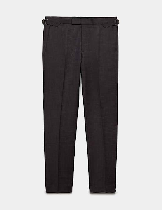 Tailored Fit Wool Blend Suit Trousers
