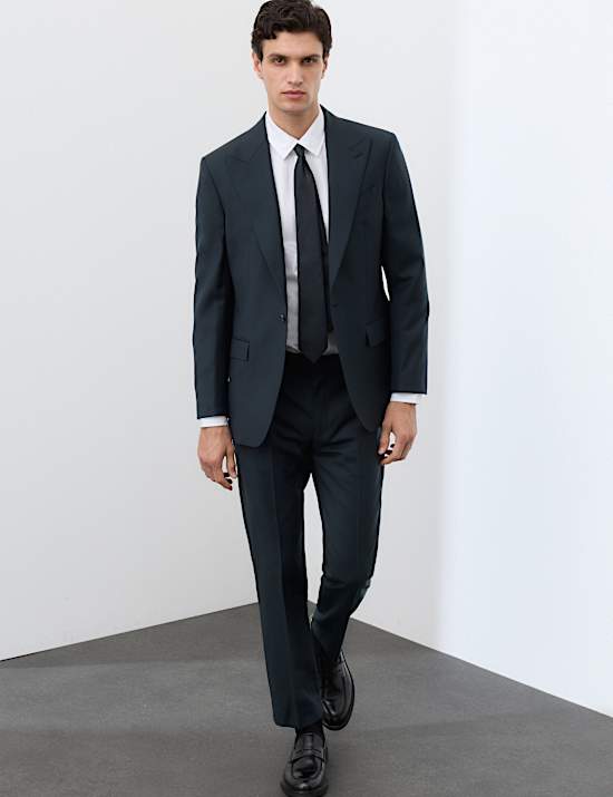 Tailored Fit Wool Rich Jacket with Mohair