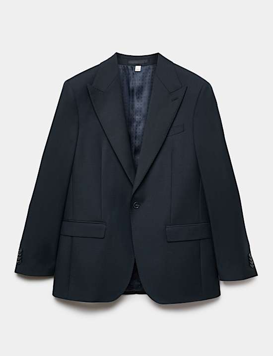 Tailored Fit Wool Rich Jacket with Mohair