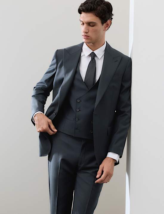 Double Breasted Formal Waistcoat with Wool