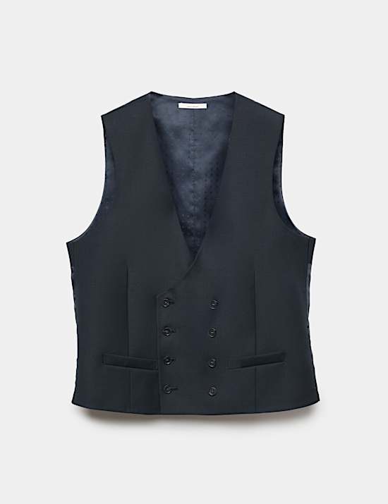 Double Breasted Formal Waistcoat with Wool