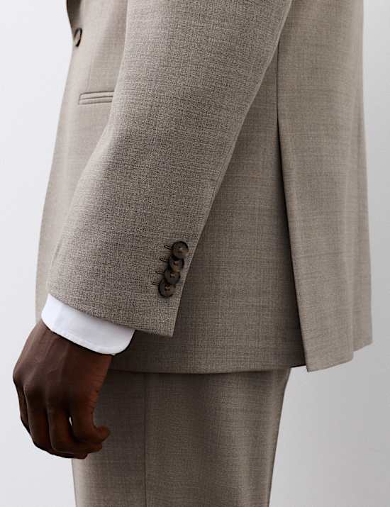 Tailored Fit Wool Blend Suit Jacket