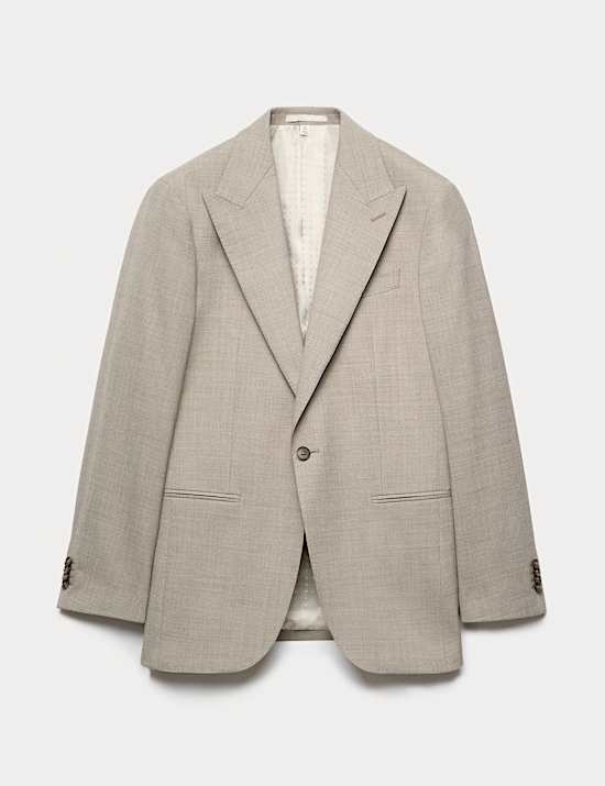 Tailored Fit Wool Blend Suit Jacket