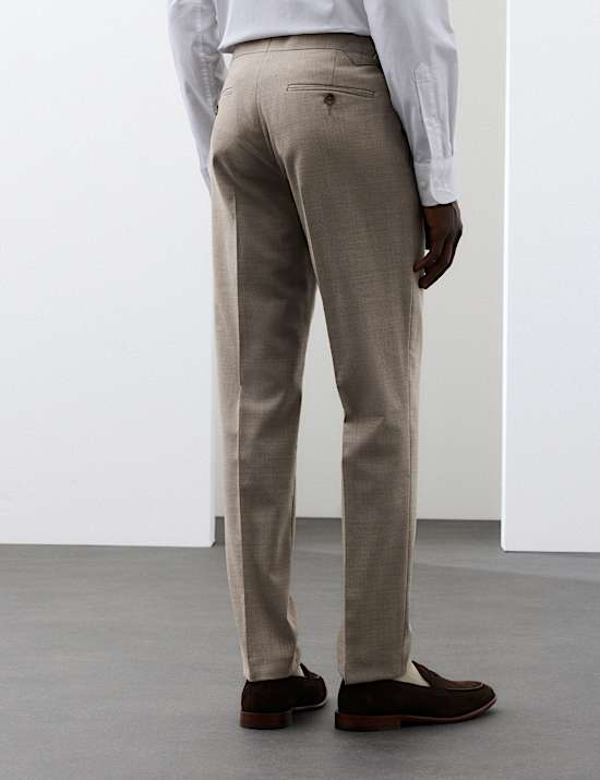 Tailored Fit Wool Blend Suit Trousers