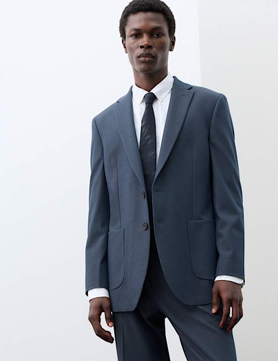 Tailored Fit Performance Twill Suit Jacket