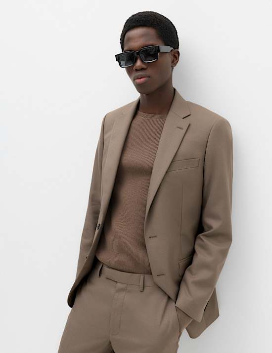 Tailored Fit Textured Jacket