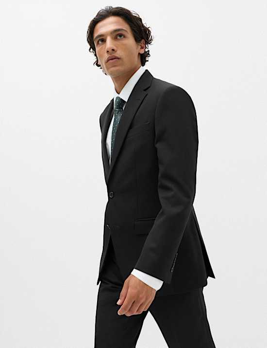 Tailored Fit Textured Jacket