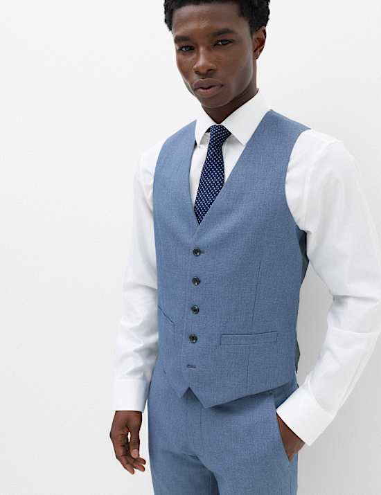 Gilet de costume textur&eacute;