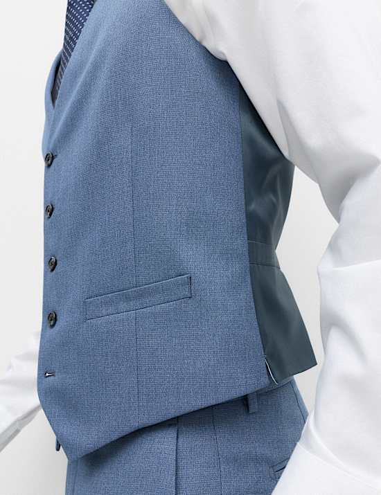 Gilet de costume textur&eacute;
