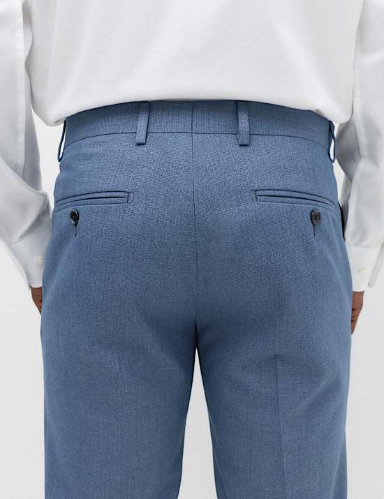 Tailored Fit Textured Suit Trousers
