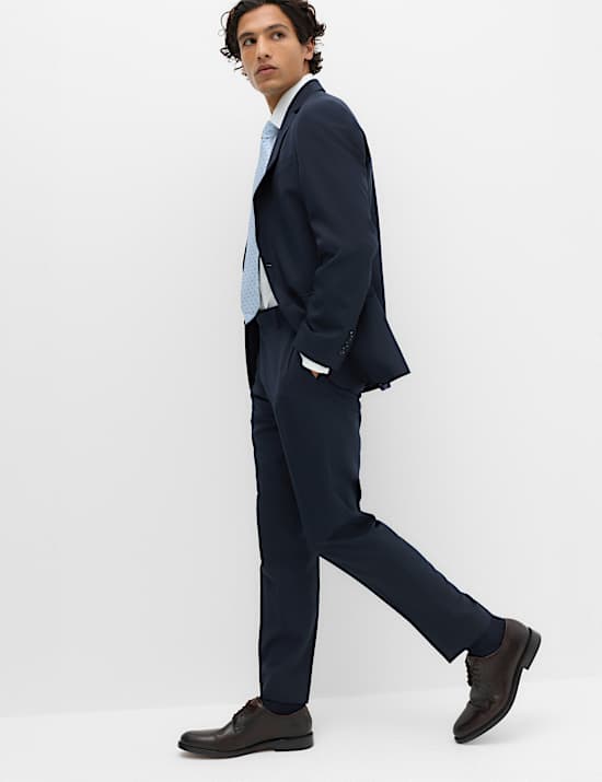 Tailored Fit Textured Suit Trousers