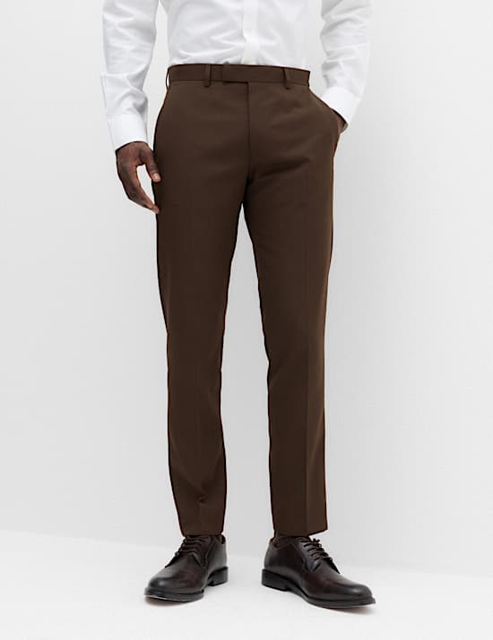 Tailored Fit Textured Suit Trousers