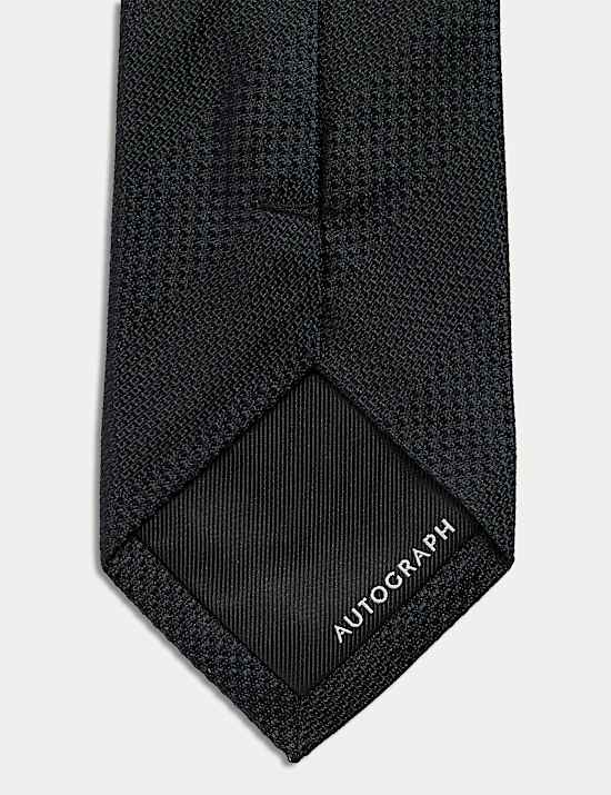 Ριγέ γραβάτα με ανάγλυφη υφή από 100% μετάξι