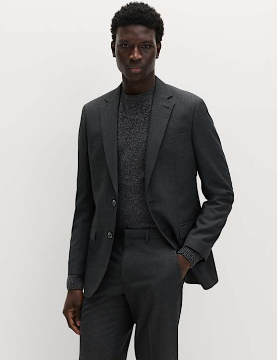 Regular Fit Machine Washable Suit Jacket