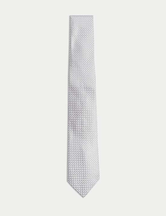 Slim Textured Pure Silk Tie