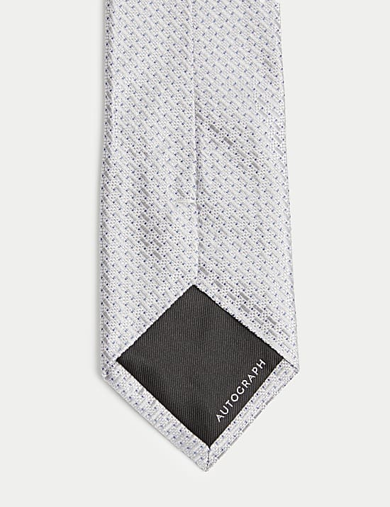 Slim Textured Pure Silk Tie
