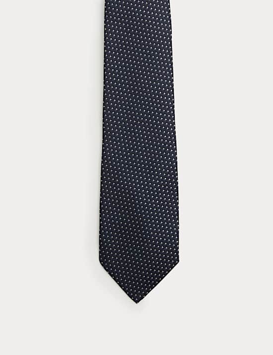 Geometric Pure Silk Tie