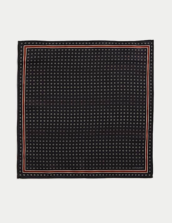 Geometric Pure Silk Pocket Square