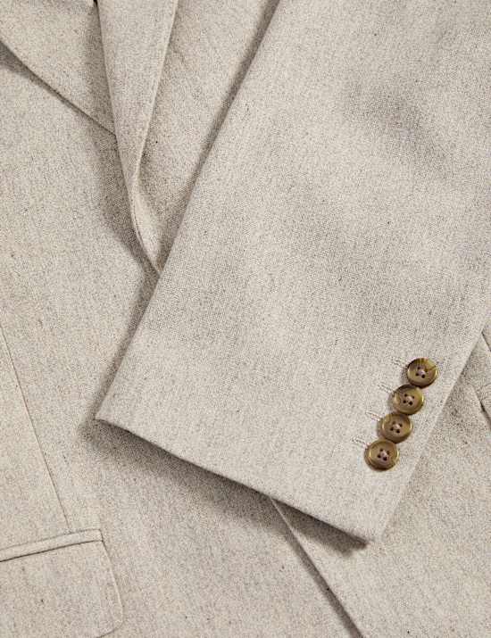 Tailored Fit Wool Rich Tweed Suit Jacket