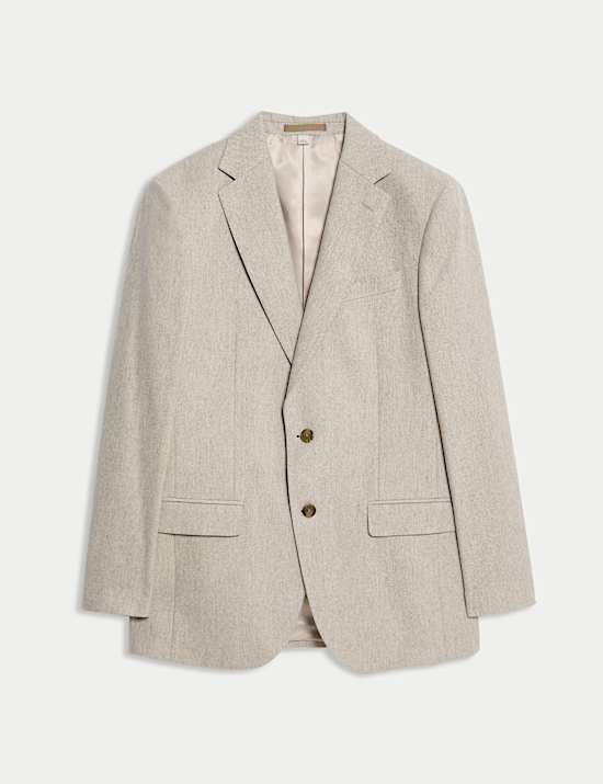 Tailored Fit Wool Rich Tweed Suit Jacket
