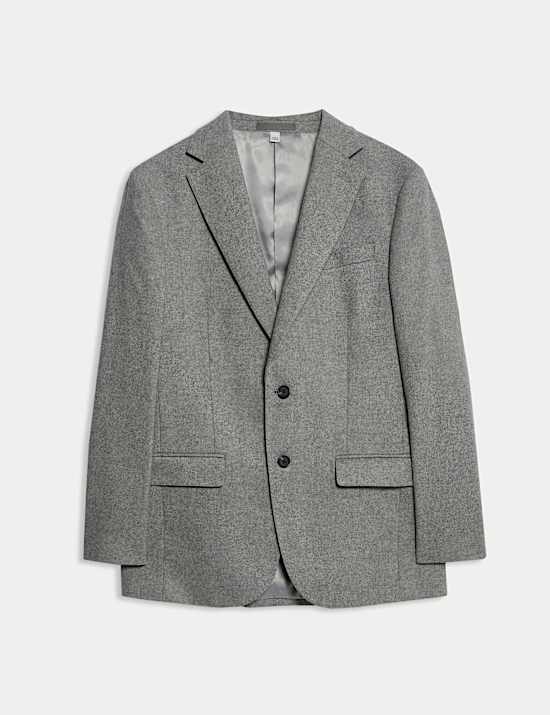 Tailored Fit Wool Rich Tweed Suit Jacket