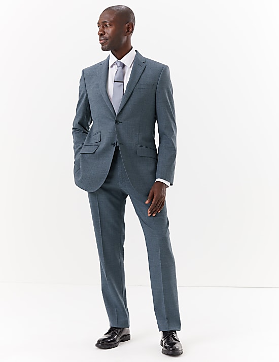 Blue Regular Fit Suit Jacket