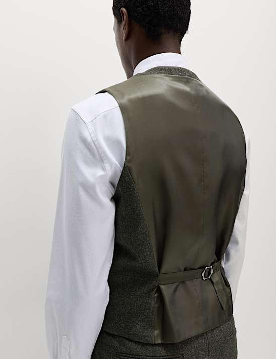 Τουίντ γιλέκο με διπλό πέτο και υψηλή περιεκτικότητα σε μαλλί