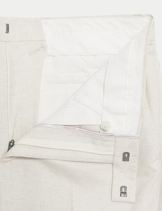 Figurbetonte Anzughose aus Tweed mit hohem Wollanteil