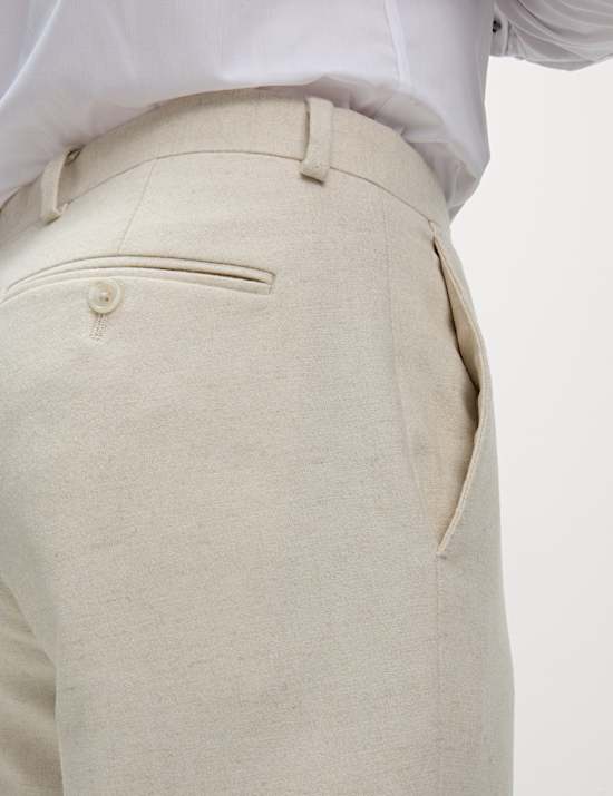 Figurbetonte Anzughose aus Tweed mit hohem Wollanteil