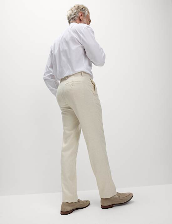 Figurbetonte Anzughose aus Tweed mit hohem Wollanteil