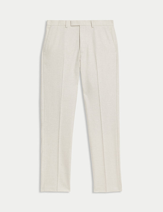 Figurbetonte Anzughose aus Tweed mit hohem Wollanteil
