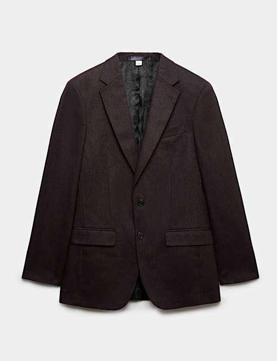 Tailored Fit Micro Check Tweed Jacket