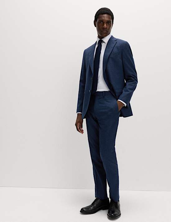 Tailored Fit Italian Wool Blend Suit Jacket