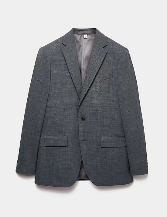 Veste tailleur coupe cintrée en laine mélangée
