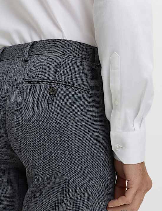 Spodnie do garnituru o kroju slim fit z mieszanki wełny