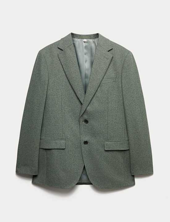 Tailored Fit Italian Wool Rich Tweed Suit Jacket