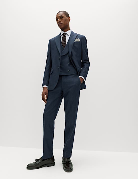 Pantal&oacute;n de traje de corte sastre de lana italiana