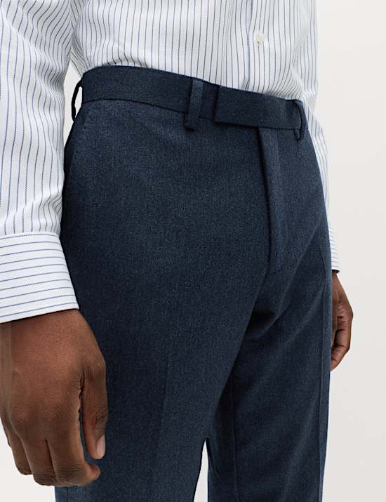 Pantal&oacute;n de traje de corte sastre de lana italiana