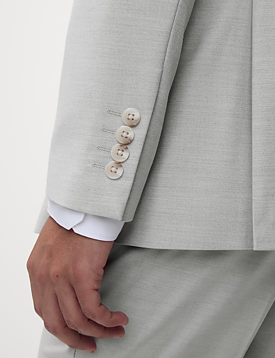 Veste tailleur coupe cintr&eacute;e en tissu extensible