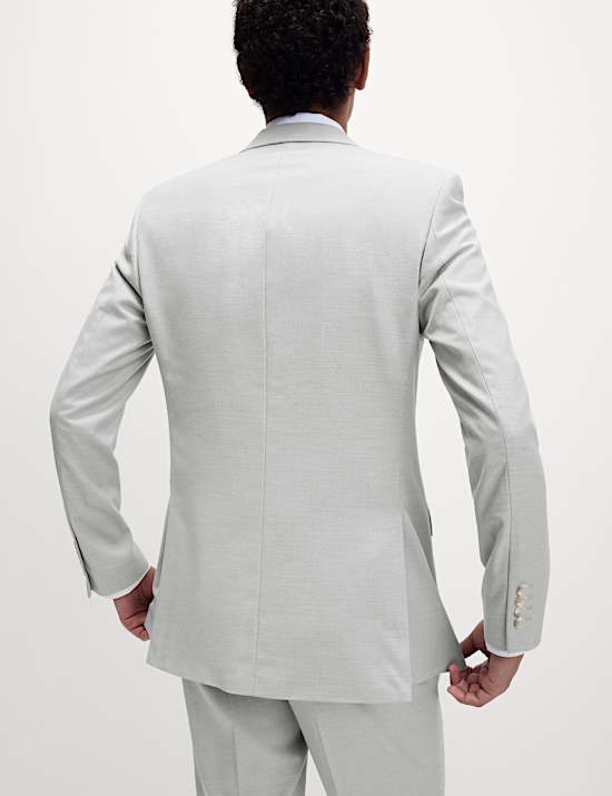 Veste tailleur coupe cintr&eacute;e en tissu extensible