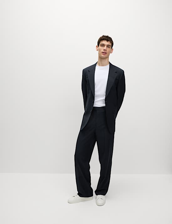 Veste tailleur extensible coupe d&eacute;contract&eacute;e