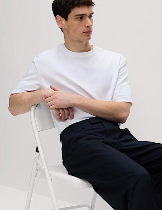 Relaxed Fit Stretch Suit Trousers