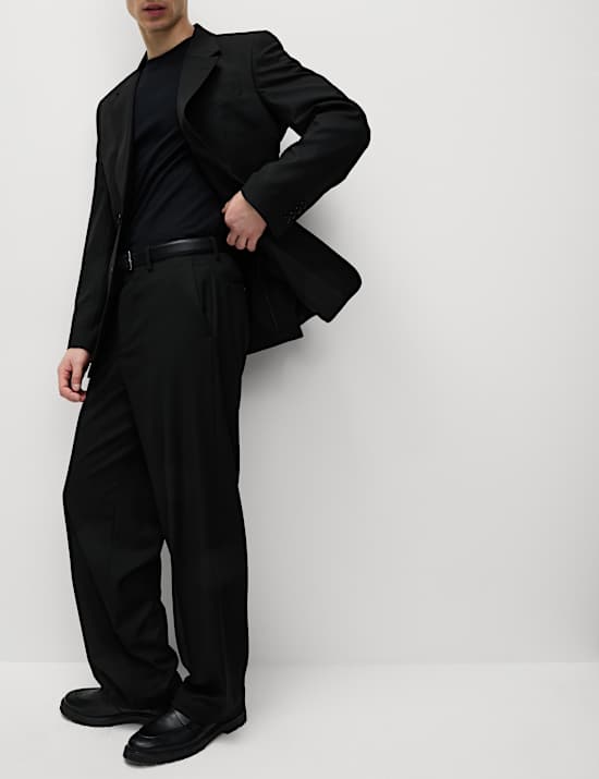 Relaxed Fit Stretch Suit Trousers