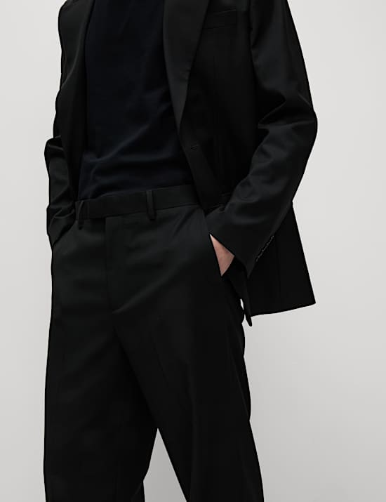 Relaxed Fit Stretch Suit Trousers