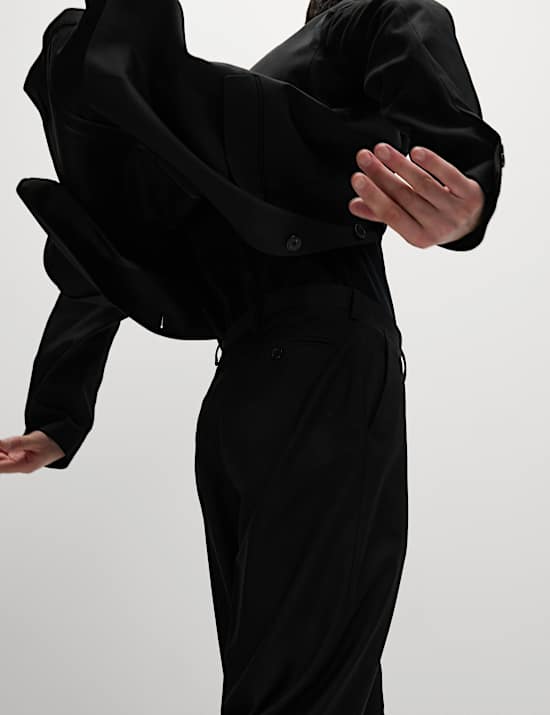 Relaxed Fit Stretch Suit Trousers