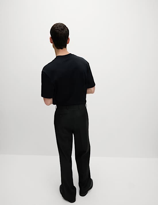 Relaxed Fit Stretch Suit Trousers