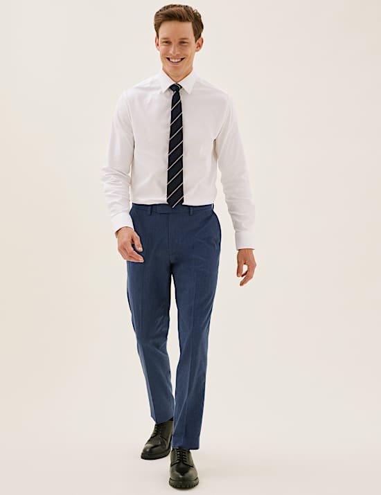 Slim Fit Textured Trousers