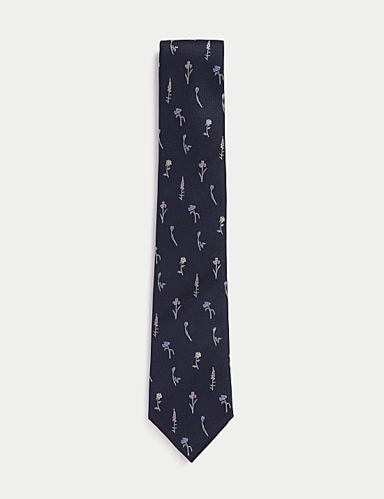Floral Pure Silk Tie